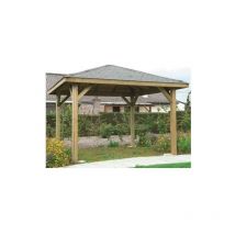 Kiosque de jardin 19,1 m², Toiture Shingle rouge, Ancrage a visser