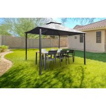 Cazeboo - Kiosque de jardin sao 3x3m Gris clair