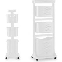 Kipit - Carrito para la ropa blanco polipropileno (33 x 112 x 42,5 cm)