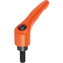 Klipp Klemmhebel (Klemmgriff) mit Gewindestift Spannhebel m 10 x 30 mm orange