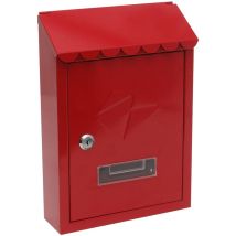 10005BR - Cassetta Postale Modello 'iron' di Colore Rosso. Dimensioni: 300x210x70mm. - Kippen