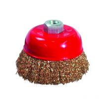 1105A - Spazzola a Tazza ø 75 mm per Smerigliatrice Angolare con Foro Filettato M14 - Kippen