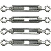 1204EK - Confezione da 4 Pezzi di Tenditore a 2 Occhi in Acciaio Zincato. Misura 12 mm. - Kippen