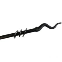 1305XN - Bastone per Tenda Estensibile da 120-200 cm. Modello 'Daniela', Colore Nero Antichizzato - Kippen