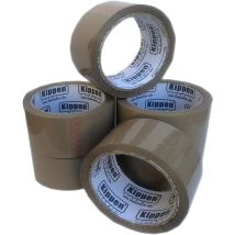 9004a1 - Confezione Da 6 Rotoli Di Nastro Adesivo Marrone Per Imballaggi. Misura: 50mt X 48mm. - Kippen