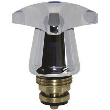 KIRCHHOFF Metall-Trecorngriff, Chrom, 1/2, mit Oberteil, Markierung blau