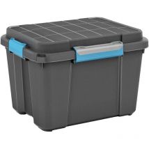 237440 Boîte de rangement Scubba empilable (l x h x p) 495 x 340 x 390 mm gris-bleu, noir 1 pc(s) - KIS