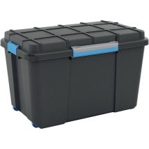 241508 Boîte de rangement Scubba empilable (l x h x p) 735 x 460 x 445 mm gris-bleu, noir 1 pc(s) - KIS