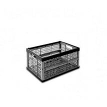 KIS - cep 8802, Caja ultra resistente, plegable ligera, 35,5 x 47,5 x 23,25 cm, negro/gris