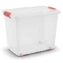 Kis K Latch Box Armadietto Portaoggetti Rettangolare Arancione, Trasparente