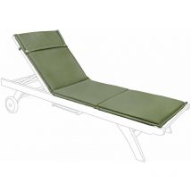 Kissen für Outdoor-Sonnenliege, wasserabweisend 190 x 62 cm -Waldgrün