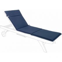 Kissen für Outdoor-Sonnenliege, wasserabweisend 190 x 62 cm -Blau