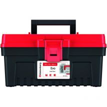 Werkzeugkiste Werkzeugkoffer Kasten mit Organizer im Deckel & Trage, Version: KEV4020, 360 x 193 x 186 - Kistenberg