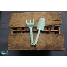 Outils de jardin 1 Transplantoir et 1 Griffe Calipso Vert Pastel