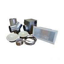 Kit 2 bouches récupérateur de chaleur pour poêle à bois 350 m3/h