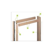 Kit Telaio Porta MDF FIBROTUBI fino a 120 mm – 61421202 – Altezza 2100 mm, Finitura Tanganika 2700 mm – Ferramenta