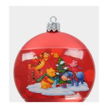 Kit 2 Decorazioni Natalizie Rosso e Oro Winnie The Pooh Multicolore