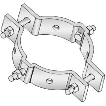 Kit 2 demi-colliers pour poteau bois cnv 60 180 Michaud BR072