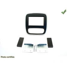 Adnauto - Kit 2 Din compatible avec opel vivaro renault trafic ap14 Noir Contour Argent