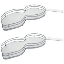 Sige - Kit 2 plateaux fond mélaminé fix/tab pour meuble 900 porte de 500 371+GHE-500