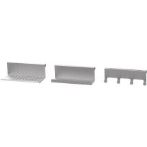 Kit 3 accessoires inox cuisine d'extérieur (porte épices/spatule/éponge) Le Marquier