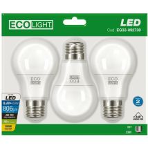 ECO-LIGHT LED Glühbirne E27 15W – 3000K/6400K – 806/1055/1485/1900 Lumen – Energieeffizienzklasse A+
