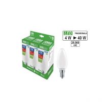 Kit 3 Led -lampen Olive E14 Ecolight 4w