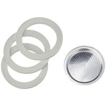 Kit 3pz Guarnizioni Caffettiera Moka Bialetti 2 Tazze Filtro Adattabile