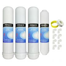 Hidrobox - Kit 4 filtros osmosis inversa compatible hidrosalud