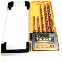 FAR - kit 5 pz punte da trapano sds plus muro cemento pietra 110 160 mm 514 hot