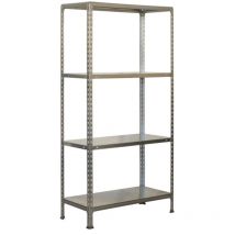 Simonrack - Scaffale in metallo Simon Rack senza viti colore galvanizzato 4 ripiani 1500x1100x300 mm Made in Spain