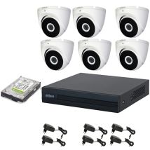 Dahua - kit 6 caméras dôme 2 mpx dvr 8 canaux hd 2TB