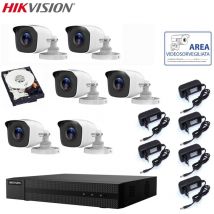 Hikvision - kit 6 cameras dvr 8 canaux video surveillance 2 mpx hd 500 gb