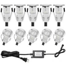 Barcelona Led - Kit 6 LED-Einbaustrahler für Treppen oder Boden 0,4W 12V-DC IP67