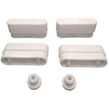Kit 6 pezzi paracolpi PAR011 mix bianchi in plastica per Copriwater sedile Wc