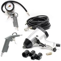 Kit 8 accessoires air comprimés , gonfleur, souffleur et visseuse