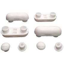 Hydro Home - Kit 8 pezzi paracolpi PAR006 misti bianchi in plastica per Copriwater sedile Wc