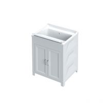 Mongardi - kit e'vier en re'sine antiacide cm60x50x84h armoire blanche 2 portes exte'rieures inte'rieures