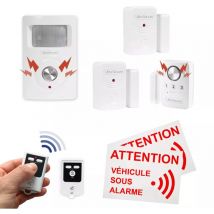 Ultra Secure - Kit alarme food truck confort 1 - Détecteur mouvement + ouverture/vibration + 2 ouvertures + 2 télécommandes (gamme bt)