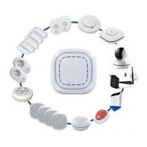 Kit alarme maison sans fil connecté 3 en 1 - sirène, caméra ext et domestique Lifebox smart