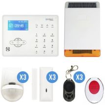 Iprotect Evolution - Kit Alarme gsm 15 et sirène solaire extérieure