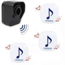 Ultra Secure - Kit alerte de passage 600 mètres 'classic' 3 carillons 35 mélodies & 1 détecteur mouvement autonome (DA600+)