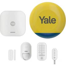Yale - Kit Allarme Smart con Sirena AL-ESTARTKIT3-1A-V1, kit da 6 pezzi, Controllo 4 aree, Avvisi in tempo reale, Copertura 1 km, Controllo tramite