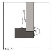 Kit Anti pince-doigts Basic - longueur 1850 mm - ouverture 120° - finition blanc ral 9010 Ellen