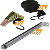 Intent24 - Kit anti-tempête 15 m sol meuble tentes de réception / de stockage stabilité et une sécurité supplémentaires