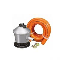 Butano regulatory kit + 1.5 mts Rubber + clamps