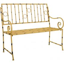 Banco de metal amarillo 126x50x92