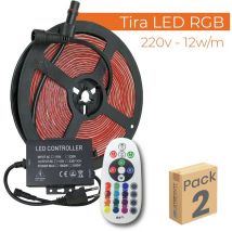 Led Atomant Sl - kit Ruban led rgb 5M avec télécommande rf et driver 60LED/m Lot de 2 u.