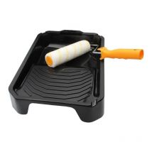 Hoteche - kit bandeja pintar c/rodillo , Kit de bandeja para pintar con rodillo Bandeja de 260 mm y rodillo de 230 mm Rodillo recortado para un mejor