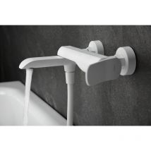Kit baño/ducha monomando Dinamarca blanco mate